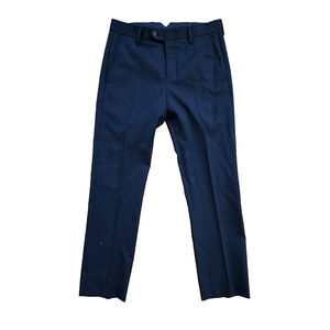 Acne Studios Wool Blend Straight Wide Leg Trousers Navy 46 A001934